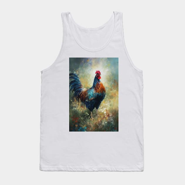 Regal Cockerel: Oil Painting Tank Top by simonrudd